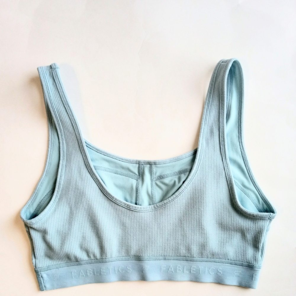 SOLD!Fabletics Serena Lounge Bralette In Silvermist Mint Blue - Picture 4 of 8